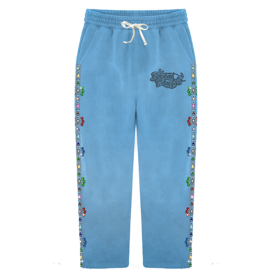 GLOBAL CONFLICT RHINESTONE 💎 SWEATPANTS